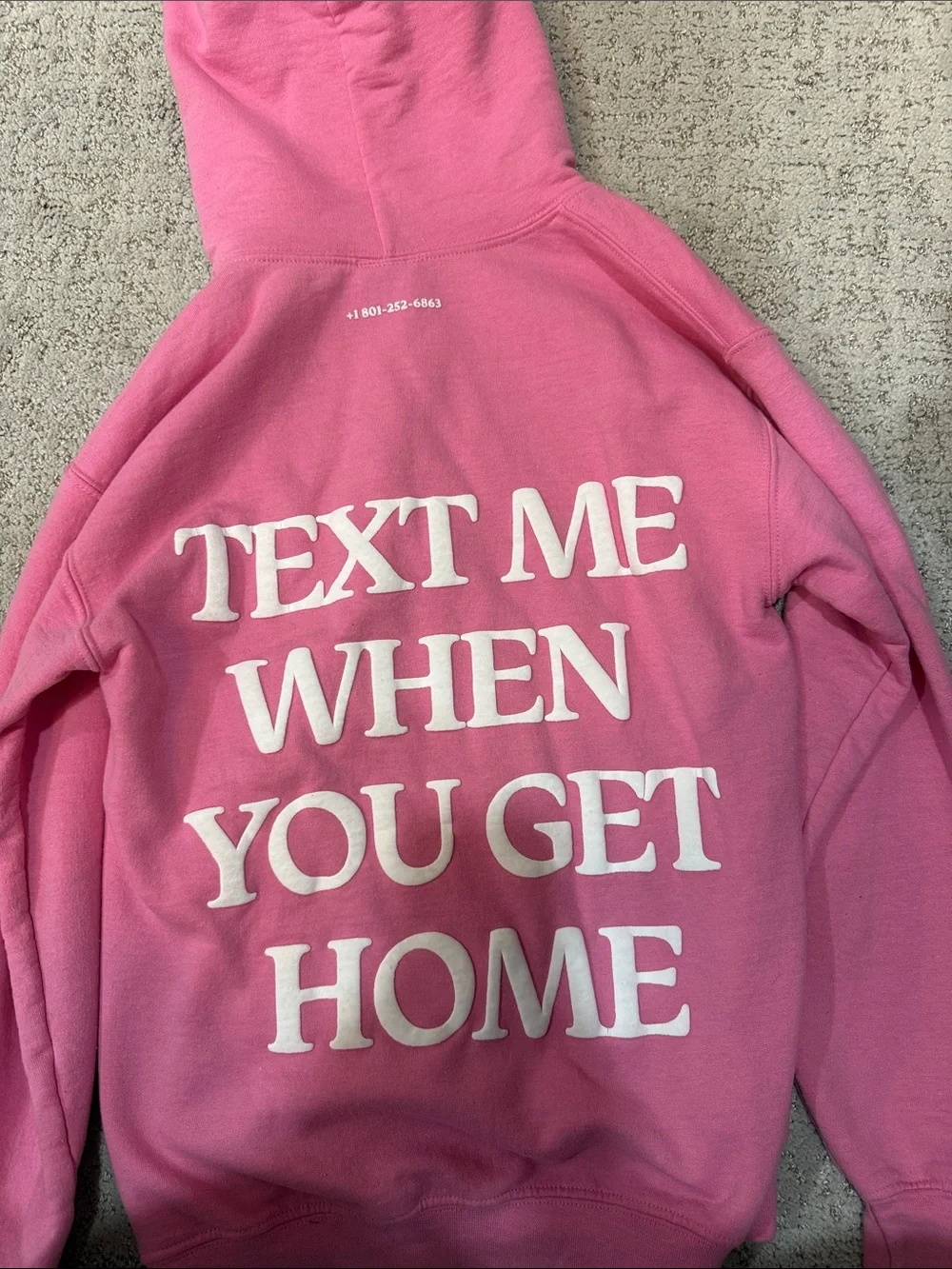 LONELY GHOST Pink Pullover Hoodie with Logo - Picture 2 of 2